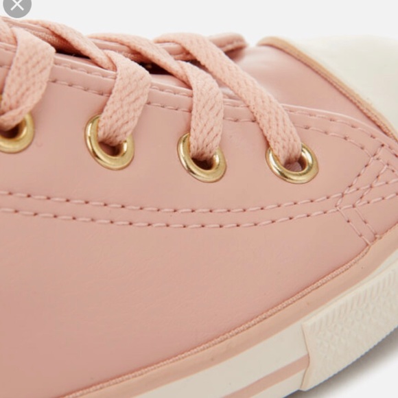 pink leather converse